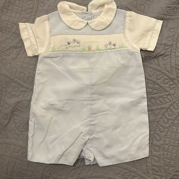 3 Baby Rompers with Animal Embroidery Baby Boy - Picture 9 of 11